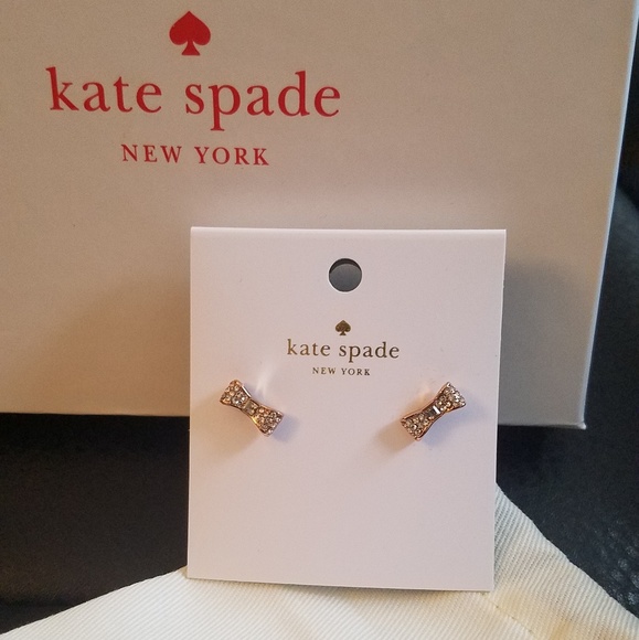 Kate Spade Rose Gold Bow Earrings - Picture 2 of 4